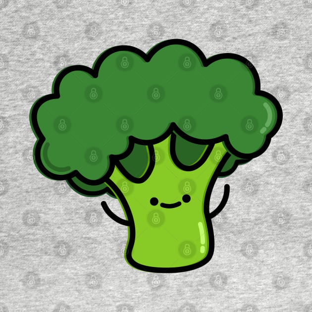 Cute Broccoli by happyfruitsart